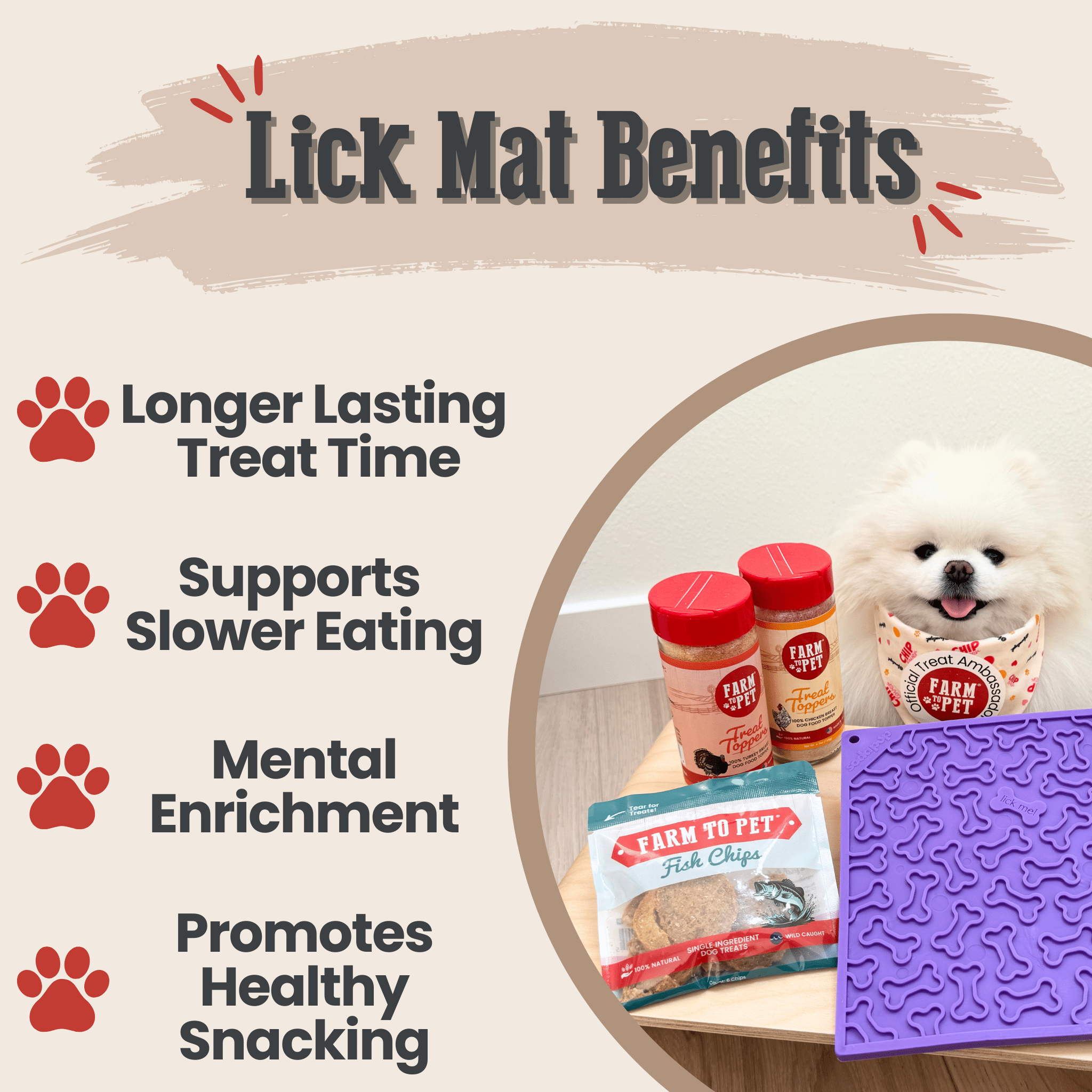 Lick Mats for Cats | USA Made Slow Feeding & Mental Stimulation Toy