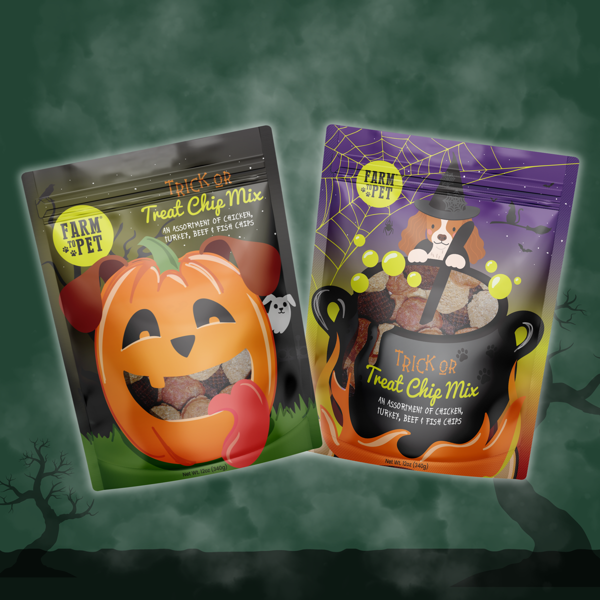 Halloween Trick or Treat Chip Mix for Cats