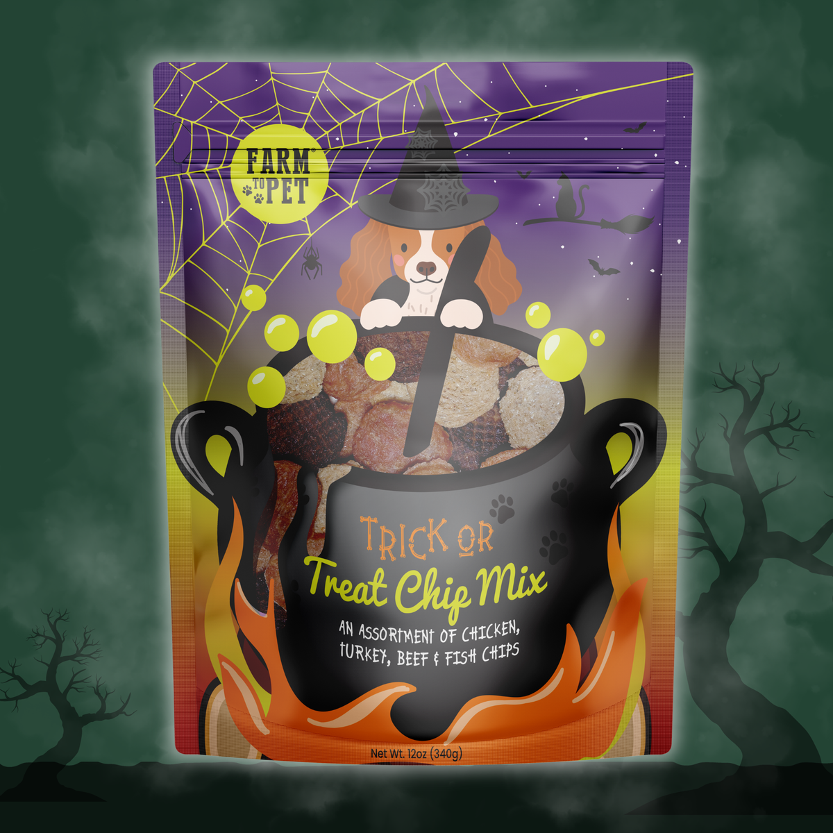 Halloween Trick or Treat Chip Mix for Cats