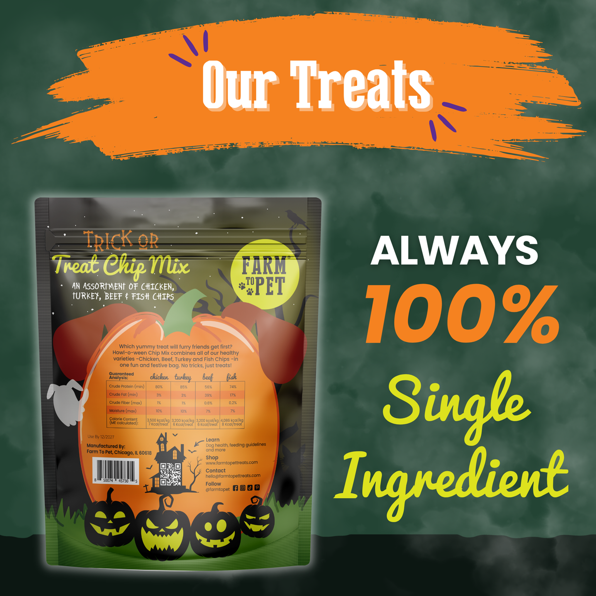 Halloween Trick or Treat Chip Mix for Cats