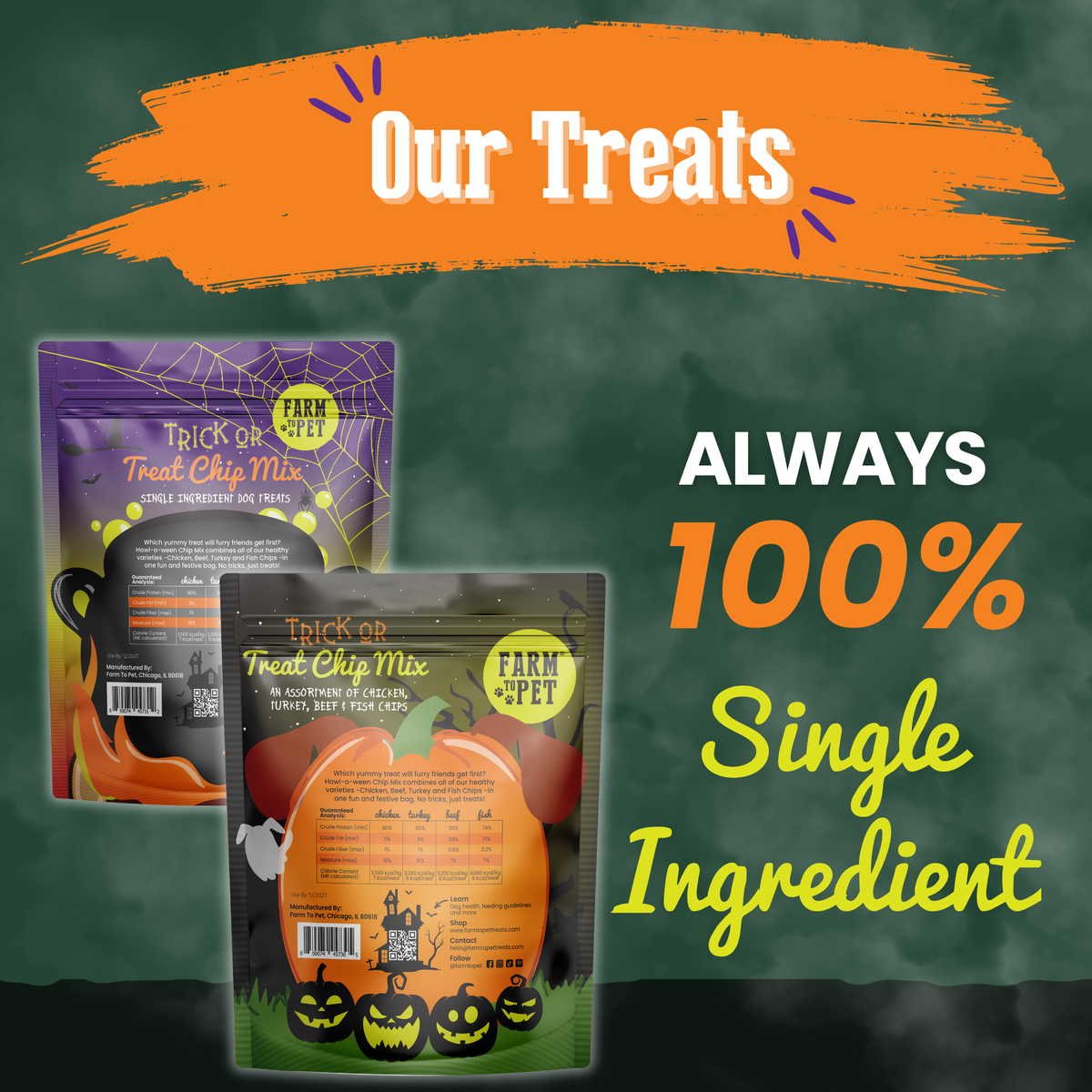 Halloween Trick or Treat Chip Mix for Cats