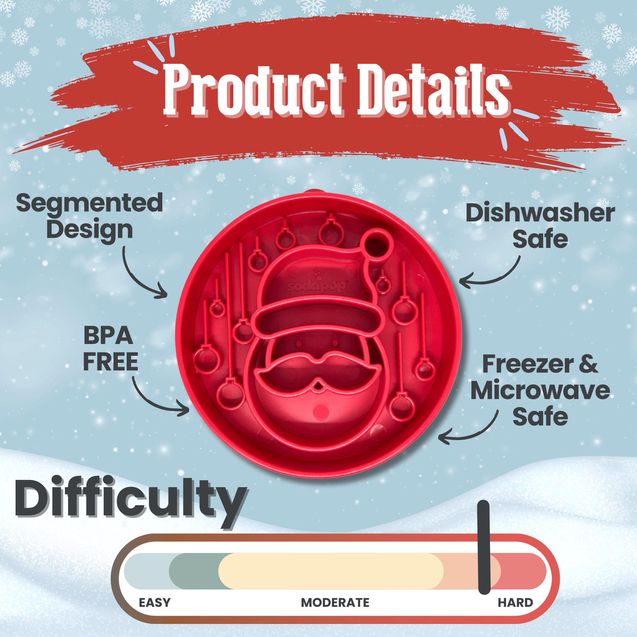 Holiday Slow Feeder Bowls for Cats | Made in the USA, Dishwasher-Safe & Non-Toxic