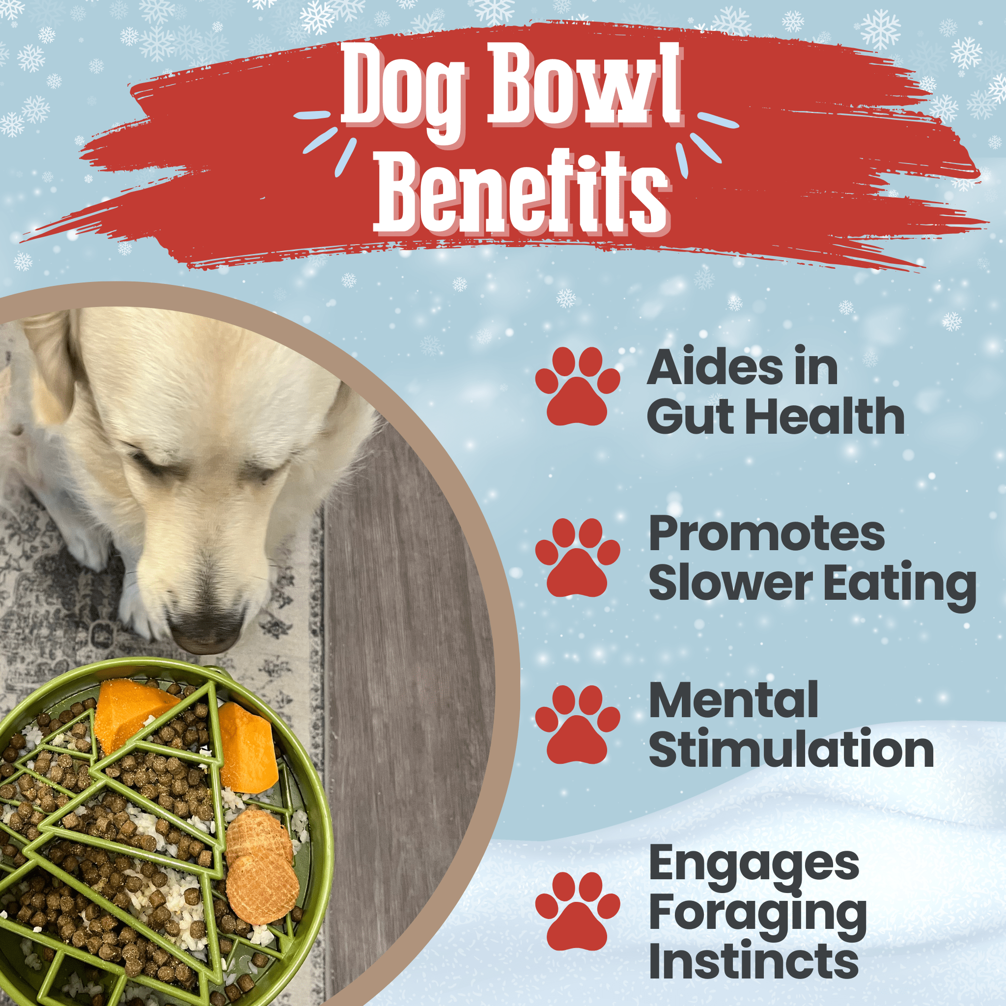 Holiday Slow Feeder Bowls for Cats | Made in the USA, Dishwasher-Safe & Non-Toxic