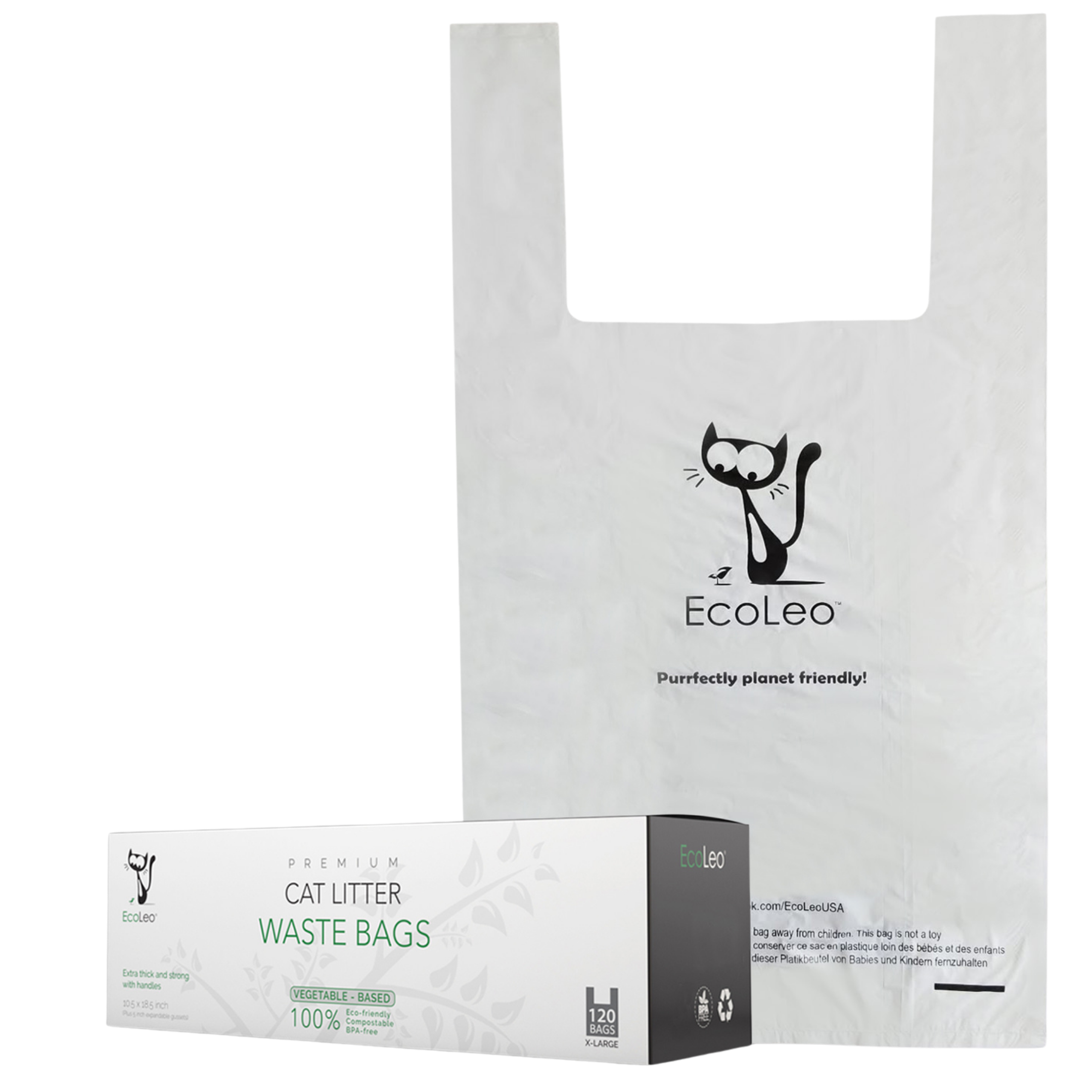 Biodegradable Cat Litter Waste Bags | XL, Compostable & Leakproof