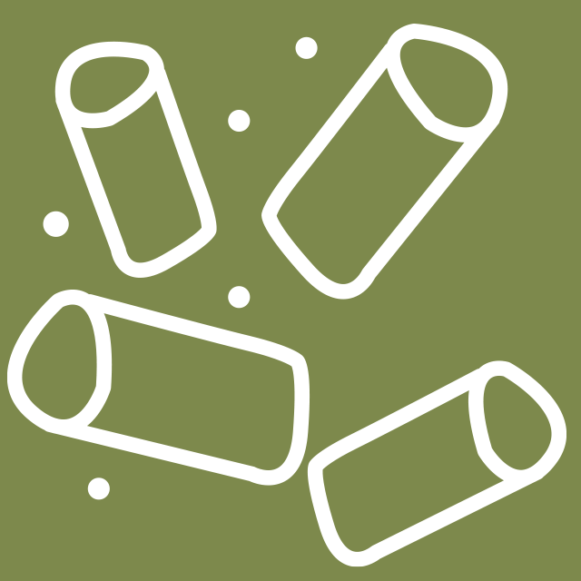Icon showing multiple pellet sizes for maximum absorption of moisture for SoyKitty’s eco-friendly cat litter