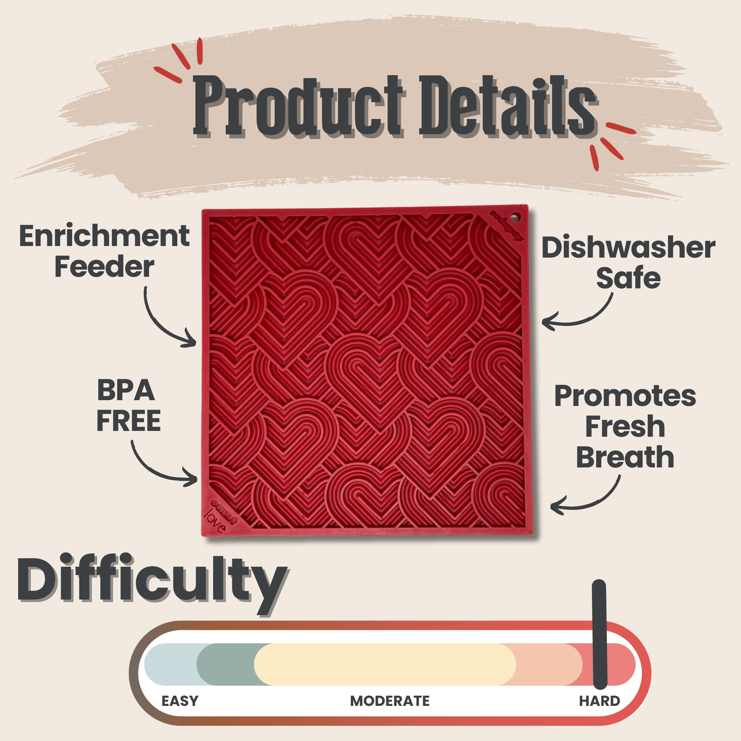 Holiday Lick Mats for Cats | USA Made Slow Feeding &amp; Mental Stimulation Toy