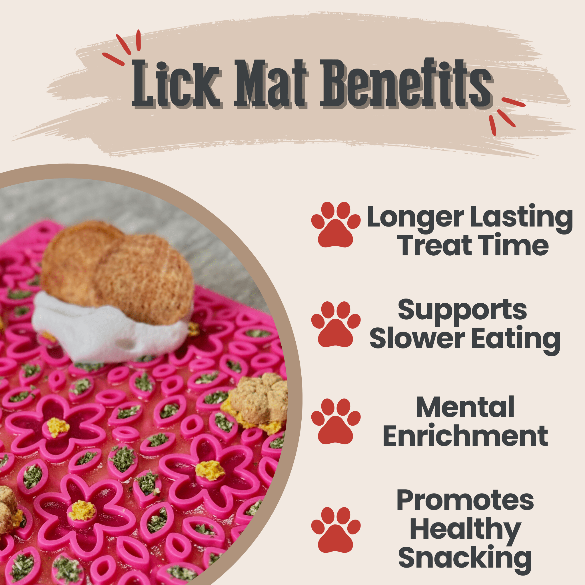 Holiday Lick Mats for Cats | USA Made Slow Feeding &amp; Mental Stimulation Toy