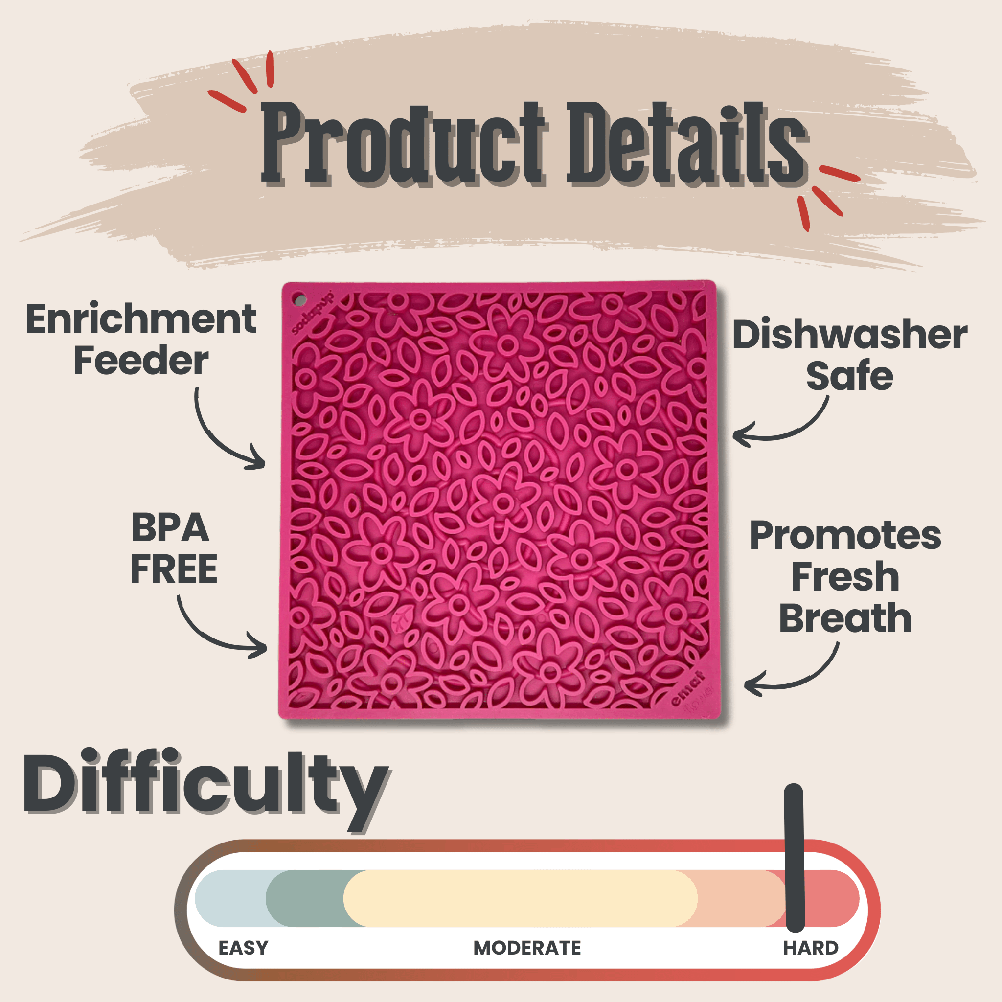 Holiday Lick Mats for Cats | USA Made Slow Feeding &amp; Mental Stimulation Toy