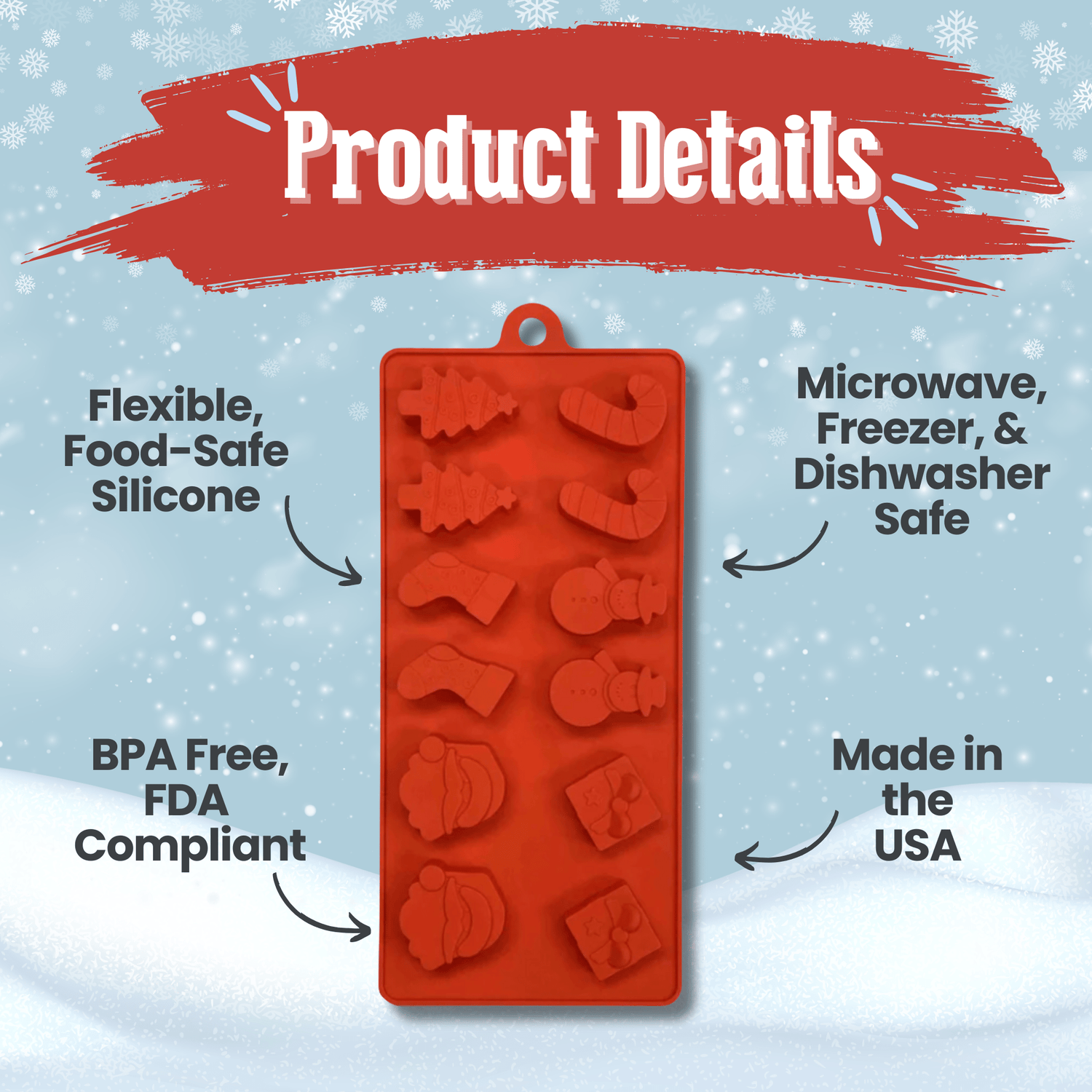 Cat-Safe Holiday Treat Mold | Make Frozen, Lickable or Gelatin Holiday Cat Treats