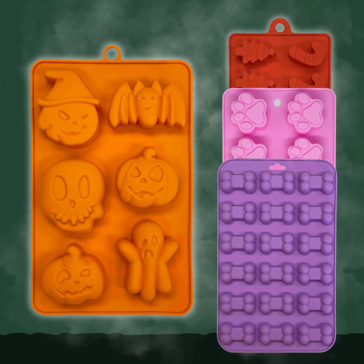 Halloween Cat Treat Mold | Silicone Mold for Homemade Cat Treats &amp; Frozen Treats