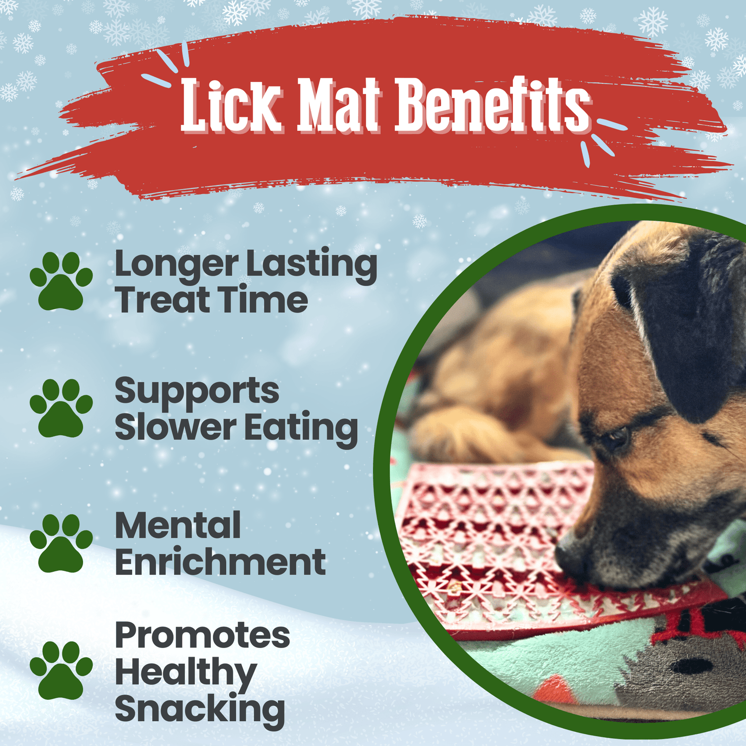 Holiday Lick Mats for Cats | USA Made Slow Feeding &amp; Mental Stimulation Toy