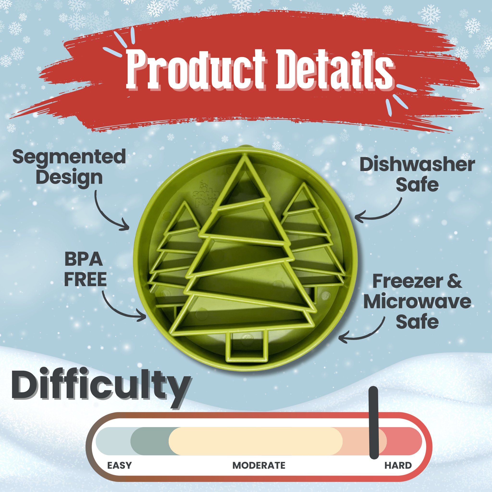 Holiday Slow Feeder Bowls for Cats | Made in the USA, Dishwasher-Safe &amp; Non-Toxic