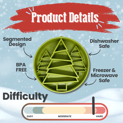 Holiday Slow Feeder Bowls for Cats | Made in the USA, Dishwasher-Safe &amp; Non-Toxic