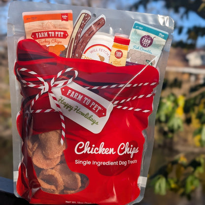 Holiday Chicken Chip Treats for Cats | Single Ingredient, 100% Human-Grade Chicken Breast