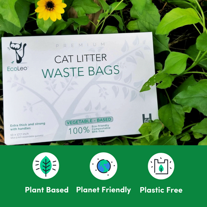 Biodegradable Cat Litter Waste Bags | XL, Compostable &amp; Leakproof