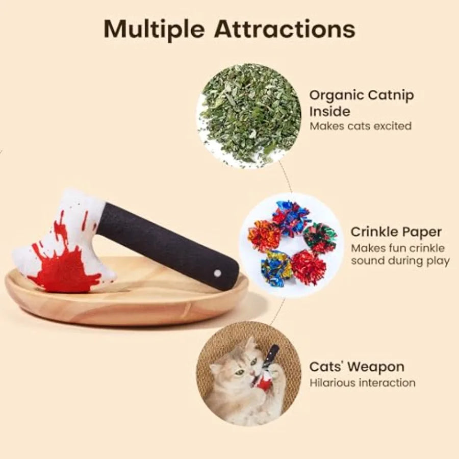 Halloween Knife Catnip Toys — 4-Piece Set