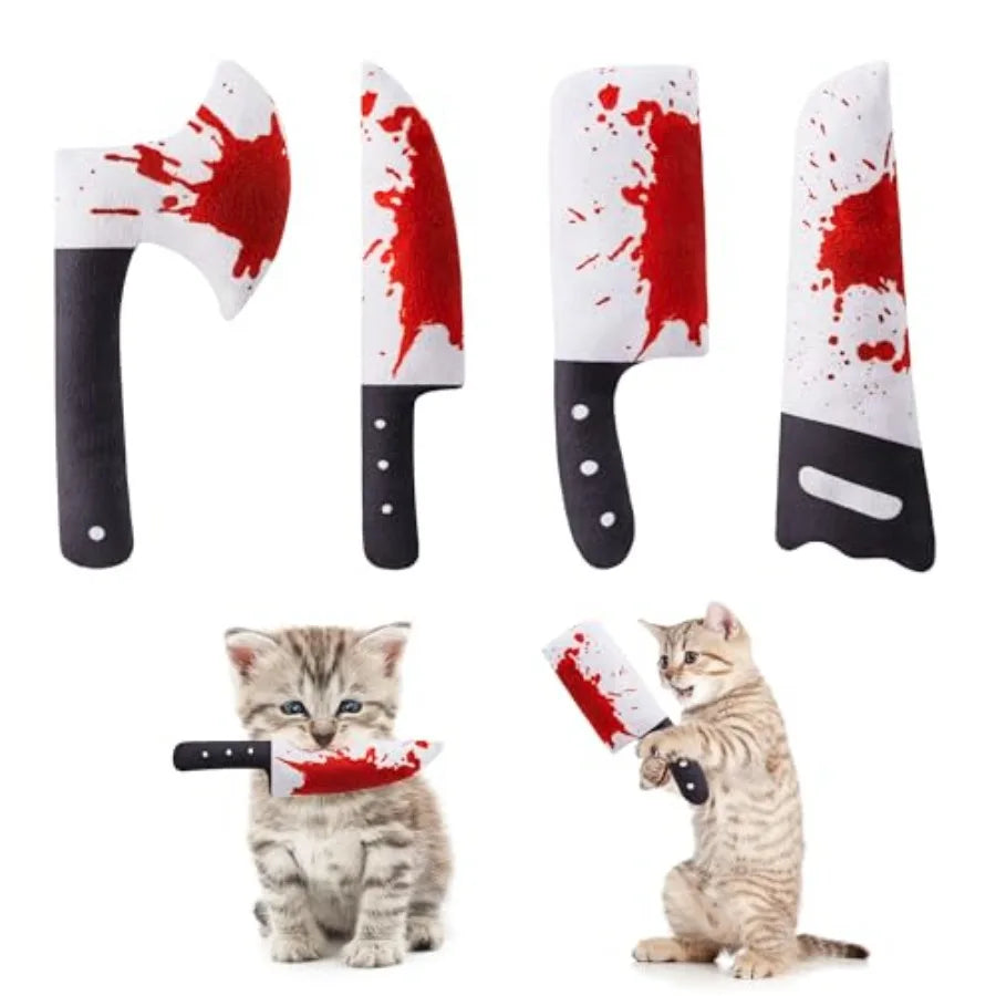 Halloween Knife Catnip Toys — 4-Piece Set