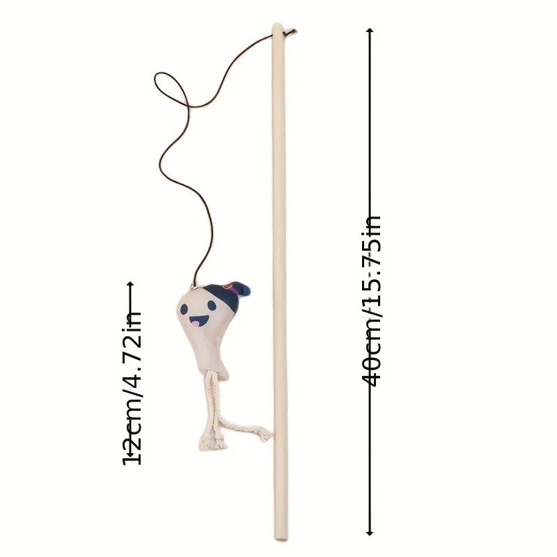 Halloween Cat Wand Toy with Bell