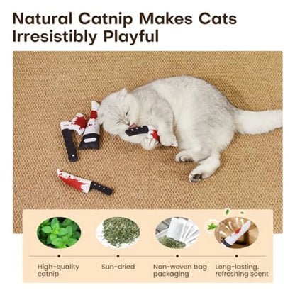 Halloween Knife Catnip Toys — 4-Piece Set