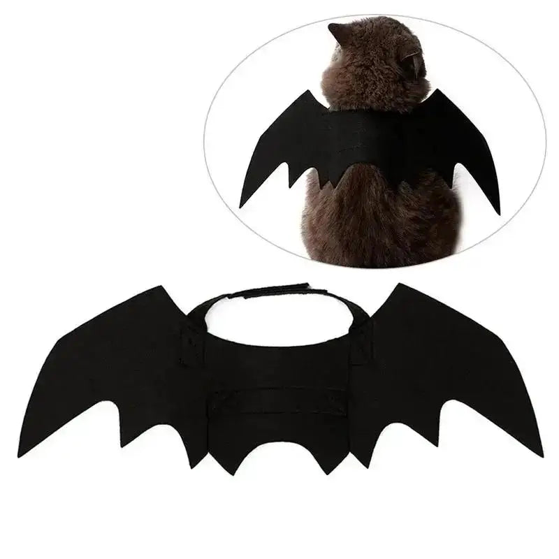 Halloween Black Bat Wings for Cats | Cat Costume