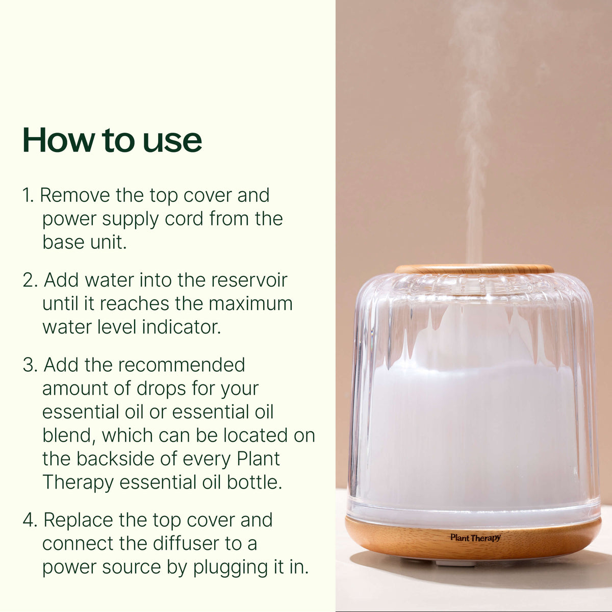 Serenity Glass Ultrasonic Essential Oil Diffuser