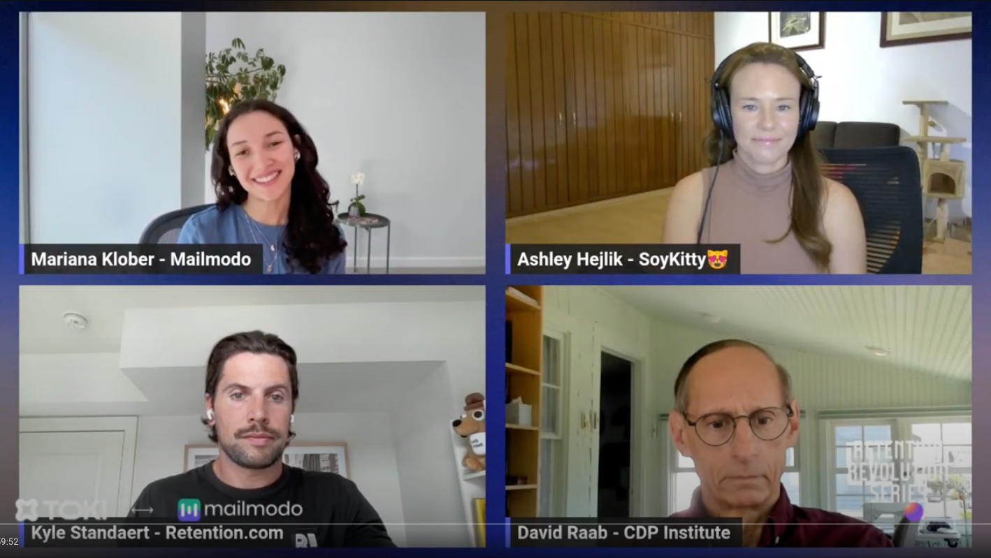 Load video: SoyKitty Founder, Ashley Hejlik joins a panel of marketers to discuss how to retain customers.