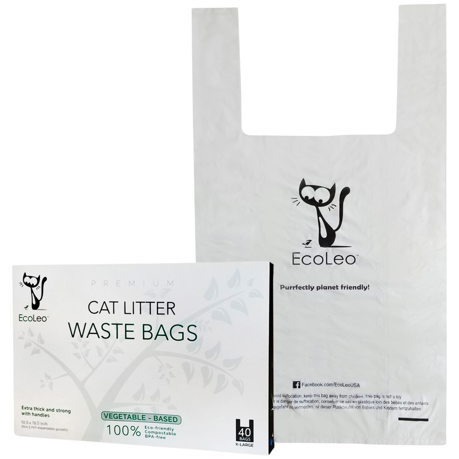 Biodegradable Cat Litter Waste Bags | XL, Compostable &amp; Leakproof