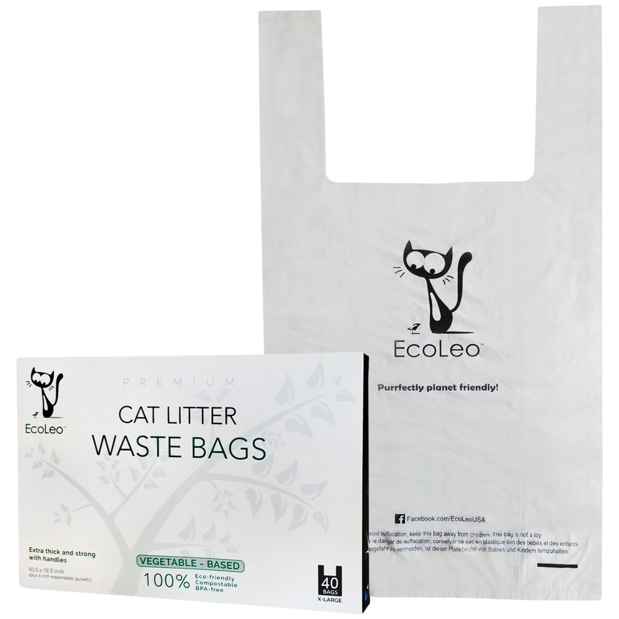 Biodegradable Cat Litter Waste Bags | XL, Compostable &amp; Leakproof