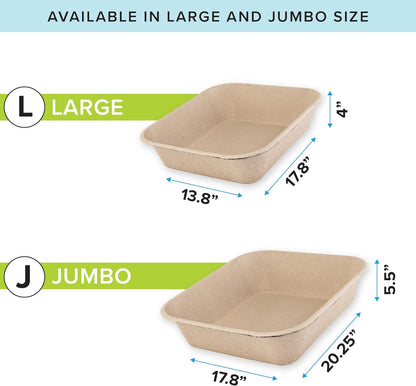 Beige cardboard boxes with dimensions labeled for large and jumbo sizes on a white background.